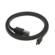 Kabel USB (2.0), USB A moški reverzibilen - microUSB moški reverzibilen, 1 m, raven, črn