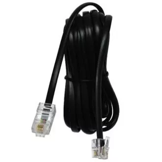 Telefonski kabel 4 žile, RJ11 moški - RJ45 moški, 3 m, raven, črn, za ADSL modem, ekonomičen