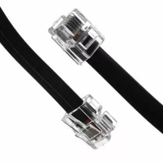 Telefonski kabel 4 žile, RJ11 moški - RJ11 moški, 3 m, črn, za ADSL modem, varčen