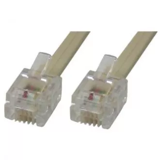 Telefonski kabel 4 žile, RJ11 moški - RJ11 moški, 10 m, črn, za ADSL modem, varčen