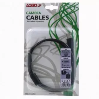 Logotip Kabel USB (2.0), USB A moški - 8-pinski moški, 31179, 1,8 m, črn, blister, MINOLTA