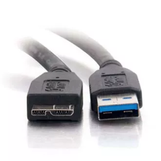 Logo Kabel USB (3.0), USB A moški - USB micro B moški, 2 m, črn, blister