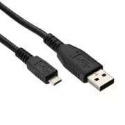Kabel USB (2.0), USB A moški - microUSB moški, 1,8 m, črn