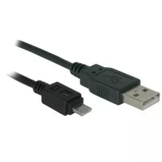 Kabel USB (2.0), USB A moški - microUSB moški, 1,8 m, črn