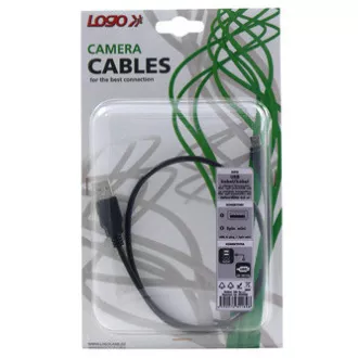 Logo Kabel USB (2.0), USB A moški - miniUSB moški, 1 m, črn, blister
