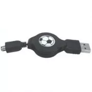 Logotip Kabel USB (1.1), USB A moški - 4-pinski moški, 0,7 m, zložljiv, črn, HIROSE