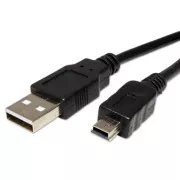 Kabel USB (2.0), USB A moški - miniUSB moški, 3 m, črn