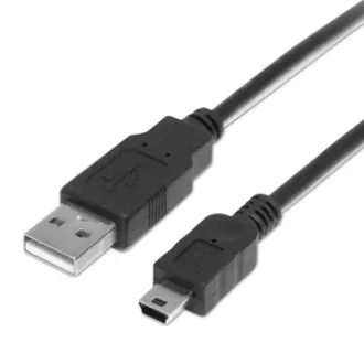 Kabel USB (2.0), USB A moški - miniUSB moški, 3 m, črn Kabel USB (2.0), USB A moški - miniUSB moški, 3 m, črn