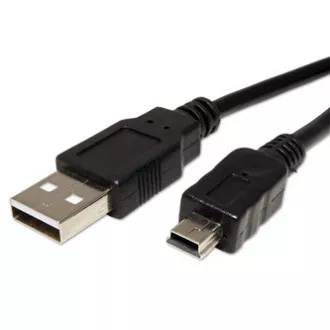 Logo Kabel USB (2.0), USB A moški - miniUSB moški, 3 m, črn