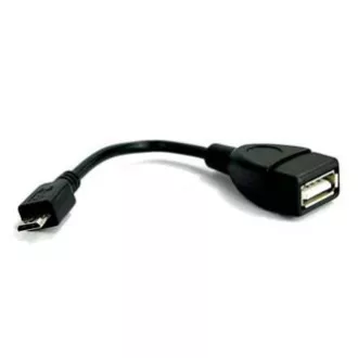 Kabel USB (2.0), microUSB moški - USB A ženski, 0,15 m, OTG, črn, SELL Kabel USB (2.0), microUSB moški - USB A ženski, 0,15 m, OTG, črn, SELL