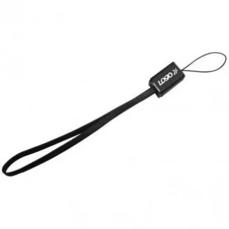 Logotip Kabel USB (2.0), USB A moški - microUSB moški, 0,3 m, črn, zanka za fotoaparat/MP3 predvajalnik, PRODAJA