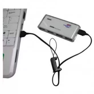 Logotip Kabel USB (2.0), USB A moški - microUSB moški, 0,3 m, črn, zanka za fotoaparat/MP3 predvajalnik, PRODAJA