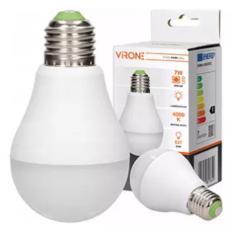 LED žarnica Virone E27, 220-240V, 7W, 825lm, 4000k, nevtralno bela, 25000h, s senzorjem gibanja