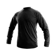 Moška majica z dolgimi rokavi PETR, črna, velikost