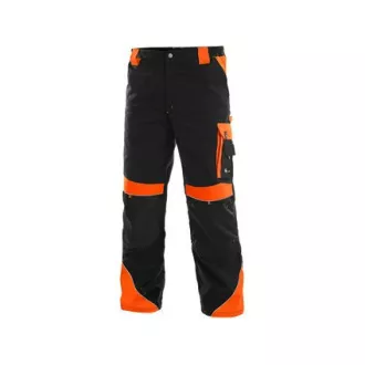 Hlače do pasu CXS SIRIUS BRIGHTON, črno-oranžne, velikost