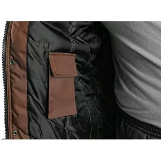 Jakna CXS IRVINE, zimska, moška, rjavo-črna, velikost 2,5 mm. S