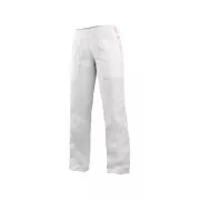 Ženske hlače DARJA z elastičnim pasom, bele, velikost 36
