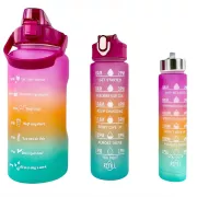 Motivacijska športna plastenka 3v1, 2000 ml   900 ml   300 ml