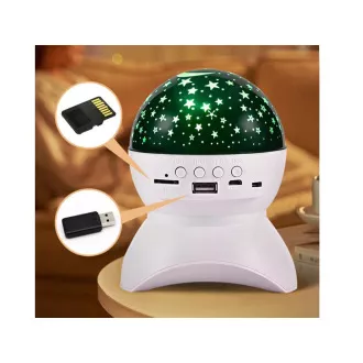 Nočni LED projektor zvezd z USB