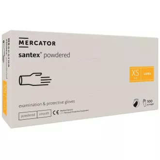 SANTEX POWDERED - rokavice za telo iz lateksa v prahu, 100 kosov