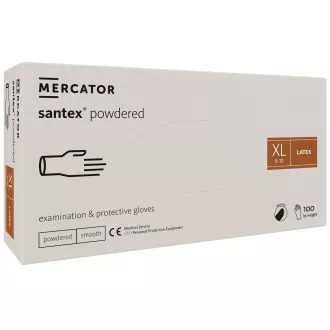 SANTEX POWDERED - rokavice za telo iz lateksa v prahu, 100 kosov