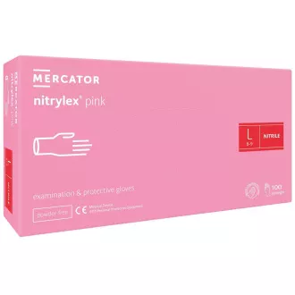 NITRYLEX PINK - Nitrilne rokavice (brez prahu), roza, 100 kosov