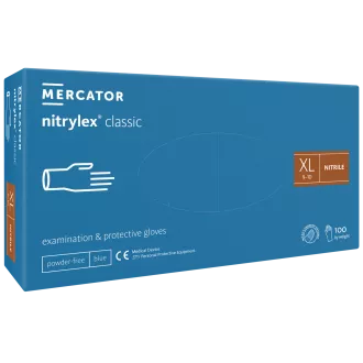 NITRYLEX CLASSIC - Nitrilne rokavice (brez prahu), modre, nesterilne - 100 kosov