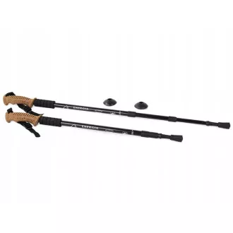 Treking palice za nordijsko hojo z ergonomskim ročajem iz plute, 135 cm, 2 kosa