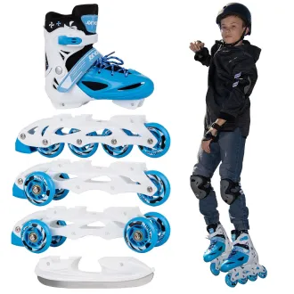 Rolerji 4v1 Enero KIDS - modri in beli