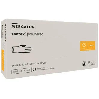 SANTEX POWDERED - rokavice za telo iz lateksa v prahu, 100 kosov