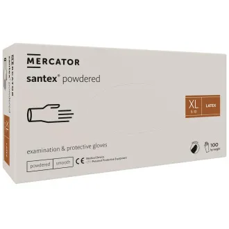 SANTEX POWDERED - rokavice za telo iz lateksa v prahu, 100 kosov