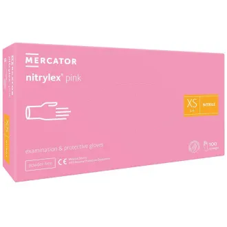 NITRYLEX PINK - Nitrilne rokavice (brez prahu), roza, 100 kosov