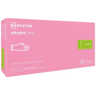 NITRYLEX PINK - Nitrilne rokavice (brez prahu), roza, 100 kosov
