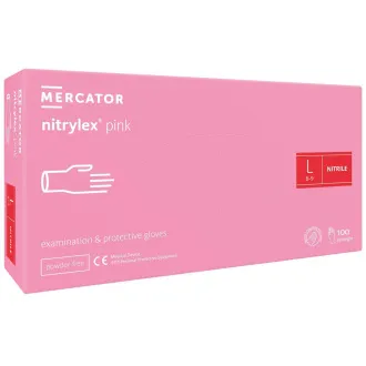NITRYLEX PINK - Nitrilne rokavice (brez prahu), roza, 100 kosov