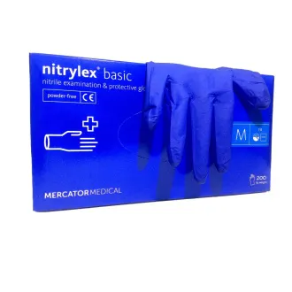 NITRYLEX BASIC - Nitrilne rokavice (brez prahu), temno modre, 100 kosov