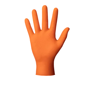 MERCATOR® GOGRIP - Nitrilne rokavice, brez prahu, 50 kosov, oranžne