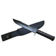 Taktični nož MILITARY FINKA SURVIVAL 35 cm črna/srebrna