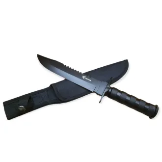 Taktični nož MILITARY FINKA SURVIVAL 35 cm črna/srebrna