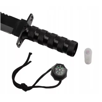 Taktični nož MILITARY FINKA SURVIVAL 35 cm črna/srebrna