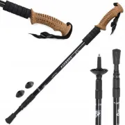 Treking palice za nordijsko hojo z ergonomskim ročajem iz plute, 135 cm, 2 kosa