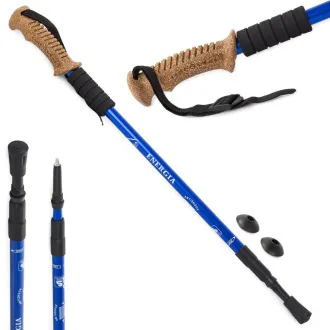 Treking palice za nordijsko hojo z ergonomskim ročajem iz plute, 135 cm, 2 kosa