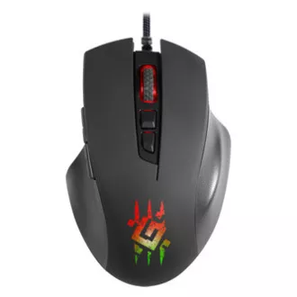 Žična miška Defender Wolverine GM-700L RGB, črna, 12800DPI