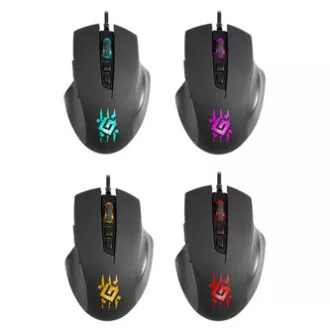Žična miška Defender Wolverine GM-700L RGB, črna, 12800DPI