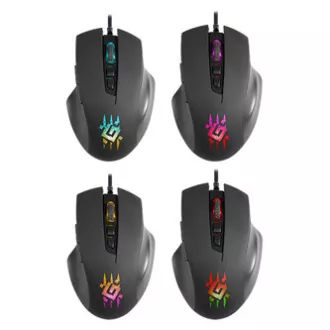 Žična miška Defender Wolverine GM-700L RGB, črna, 12800DPI