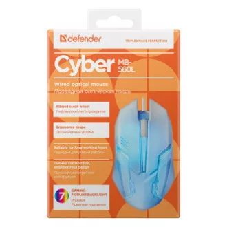 Defender Cyber MB-560L Žična miška, bela, 1200DPI