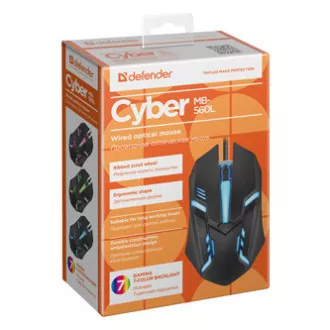 Defender Cyber MB-560L Žična miška, črna, 1200DPI