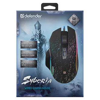 Defender Syberia GM-680L Žična miška, črna, 3200DPI
