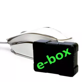 E-blue MOOD miška žična, srebrna, 2400DPI, e-box