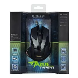 E-blue Mazer R Žična miška, črna, 2400DPI