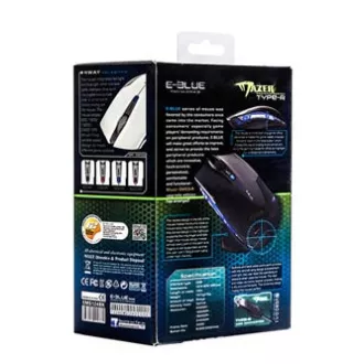 E-blue Mazer R Žična miška, črna, 2400DPI